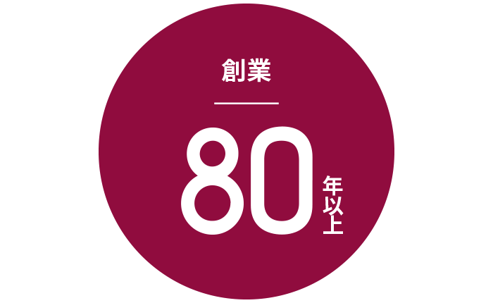 創業80年